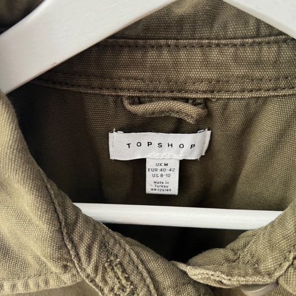 Topshop Cropped Raw Hem Utility Jacket - Picture 3 of 3